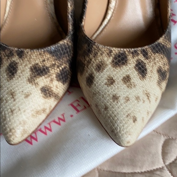 Elaine Turner Snake Print Leather Shoes - Size 8 - Picture 4 of 8